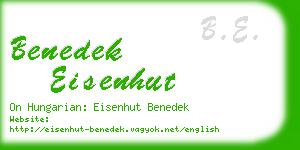 benedek eisenhut business card